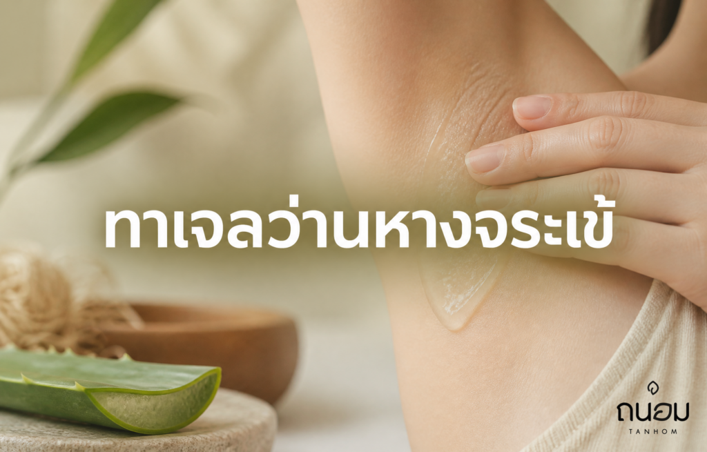 วิธีทาเจลว่านหางจระเข้และทีทรีหลังกำจัดขนให้ผิวเย็นสงบไว ลดรอยแดงและการอักเสบ