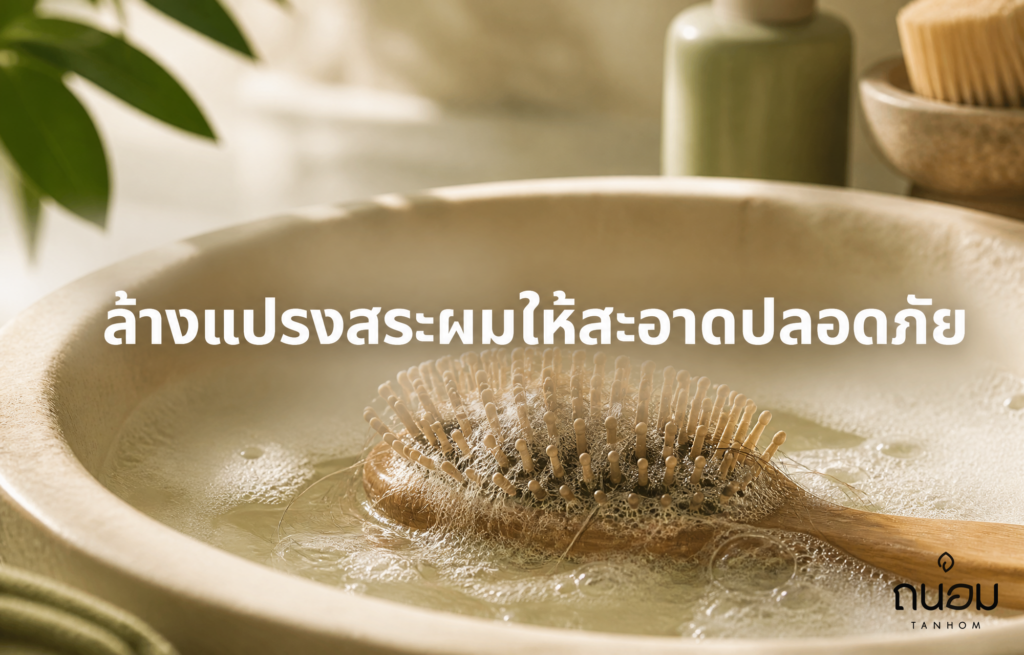 วิธีทำความสะอาดแปรงสระผมให้ถูกวิธี ป้องกันแบคทีเรียสะสมและกลิ่นอับ
